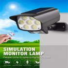 Outdoor Led Solar Light Fake Simulation Monitoring Camera Multipurpose Wireless Security Anti-theft Outdoor Supplies 42led with remote control