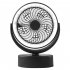 Outdoor Mini Fan With 100lm 30 Leds Light 3 Function Usb Rechargeable Hook Design Camping Fan black