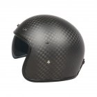 Retro Helmet Carbon Fibre Half Helmet Half Covered Riding Helmet Matte 12K carbon fiber L