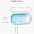 Oval Shaped Multi function Plastic UV Sterilizer Case Box Blue Portable for Mask Mobile Phone Watch Jewelry Blue