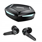 P36 Tws Bluetooth-compatible Gaming Headset Binaural Digital Display With Charging Bin Luminous Earbuds Headphones black