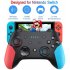 PC Wireless Bluetooth Game Switch Handle Gamepad Continuous Viberation Game Joystick Controller Left red right blue