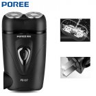 PS187 Portable Dual-Blade Electric Shaver Rechargeable Beard Shaving Machine Trimmer For Men Floating Head black_AU plug