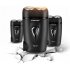 PS187 Portable Dual Blade Electric Shaver Rechargeable Beard Shaving Machine Trimmer For Men Floating Head  black US plug