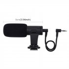 PULUZ 3.5mm Audio Stereo Filmmaking Recoding Photography Interview Microphone for Vlogging Video DSLR &DV black