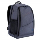 PULUZ Outdoor Portable Waterproof Scratch-proof Dual Shoulder Backpack <span style='color:#F7840C'>Camera</span> Bag Digital DSLR Photo Video Bag gray