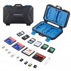 PULUZ Portable Waterproof Drop-proof <span style='color:#F7840C'>Card</span> Storage Case for TF CF SD <span style='color:#F7840C'>SIM</span> Black blue