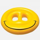 PVC Inflatable Smiling Face Expression Swimming Pool Water Sports Float Toy Yellow