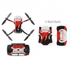 PVC Shell Decoration Sticker for DJI Mavic Mini Drone Body Arm and Controller Waterproof Anti-Scratch Full Protective Film Shark red
