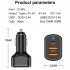 Pd 2 4a Type c Dual Usb Car Charger 30w Charging Adapter Universal Application 2 4a Car Charger For Car Mobile Phone Tablet black