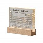 Periodic Table With Light, Acrylic Periodic Table Ornaments With 83 Kinds Of Real Elements And Wooden Stand, Home Decor For Science Lovers Students Gifts Built-in transparent