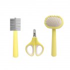 Pet Cats Dogs Mini Comb Set With Nail Scissors Hair Removal Brush Grooming Tool Pet Supplies