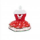 Pet Christmas Dress Elk Santa Print Warm Sequins Skirt Xmas Pet Customes Small