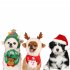 Pet Christmas Hat Saliva Towel Handmade Super Soft Breathable Grooming Gift Green Hat Small