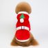 Pet Christmas Hooded Clothing Thicken Warm Plush Coat for Winter Dogs Teddy red XXL