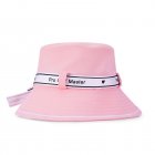 Pgm Golf Cap For Women Bowknot Bandage Bucket Hat Summer Sunshade Sunscreen Inner Sweatband Headwear MZ056-light pink default item