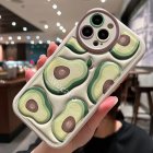 Phone Case Cartoon Fruit Pattern Design Compatible For Iphone 14/13/12/11 Series Protective Shell Avocado collection 14 Pro