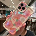 Phone Case Watercolor / Oil Painting Flowers For Iphone Series Protective Cover oil painting pink 14 Pro Max