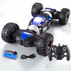 Plastic Gesture Induction Four-wheel Remote  Control  Car Twisting Off-road Vehicle Children Drift Rc Toys With Light Music C1-Blue-Climbing car