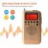 Portable AM FM Two Band Radio with Alarm Clock   Sleep Timer Digital Tuning Stereo Radio with 3 5mm Headphone Jack for Walking Jogging Camping gray