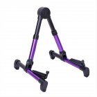 Portable Aluminum Floor Guitar Stand Adjustable Foldable Stand for All Types of Guitars, Basses, Ukuleles and Violins, Banjo purple_FP10S