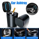 Portable Car  Ashtrays Cigarette Lighter Automatic Lighting Light Detachable Garbage Cans black