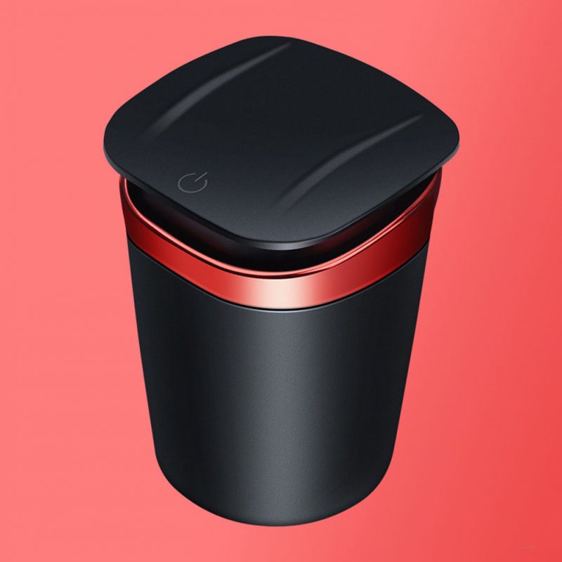 Portable Car  Ashtrays Cigarette Lighter Automatic Lighting Light Detachable Garbage Cans Red