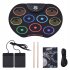 Portable Colorful Electronic Drum Set Recording Playback Functions Roll up Electronic Drum Music Gift For Beginners Children Rainbow Edition
