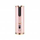 Portable Hair Curler Usb Rechargeable Automatic Smart Led Display Mini Curling Iron pink