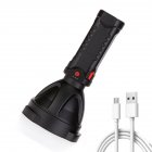 Portable Led Cob Flashlight Waterproof USB Rechargeable Long Range Torch Work Light