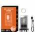 Portable Led Mini Flashlight with Side Light 900 Lumens USB Charging Torch Outdoor Emergency Lighting Tool V3 White