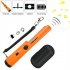 Portable Metal Detector Waterproof Dustproof High Sensitive 360 Degree Pointer Probe with Protective Sleeve Orange