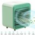 Portable Mini Air Conditioner Cooler 3 Speeds Summer Cooling Fan Humidifier For Families Offices Travel green