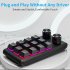 Portable Mini Keyboard USB Wire Control Custom Gaming Keyboard Programmable DIY Mechanical Keypad Black