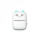 Portable Mini  Pocket  Printer Handheld Mobile Phone Bluetooth-compatible Connection Printer cat blue_Take 5 rolls of paper