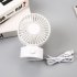Portable Mini USB Charging Fan Desktop Office Shaking Electric Fan Decoration white 102 79 138mm