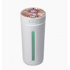 Portable Ultrasonic Mini Humidifier With 300ml Water Tank Usb Car Air Freshener Aroma Diffuser With Colorful Led Night Light White