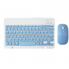 Portable Wireless Bluetooth Keyboard Mouse Set For Android Ios Windows Phone Tablet sky blue 7-inch