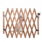 Portable Wooden Fence Folding Pet Isolation Gates Fence with Sliding Pet Supplies Wood color_L-large
