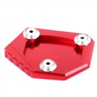 Professional Aluminum Motorcycle Kickstand Side Stand Extension Pad Plate Cover for Honda CB400 NC700 CB250F red