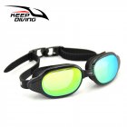Professional Silicone myopia Swimming Goggles Anti-fog UV Swimming Glasses for Men Women diopter Sports Eyewear black
