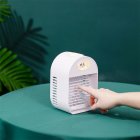 Q30 Portable Mini  Fan With Large Capacity Water Tank 3 Speeds Energy Saving Night Light Cooler Cooling Fan white charging