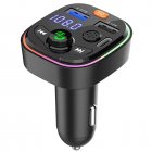 Q6 Car Radio FM Transmitter Dual USB Fast Charging Adapter MP3 Music Player Hands Free Car Kit With Pressure Gauge black