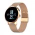 Q9 Men Smart Watch Waterproof Message Call Reminder Smartwatch Heart Rate Monitor Fashion Fitness Bracelet Gold dial brown leather strap