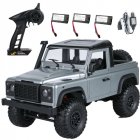 RC Cars MN 99S-A 1:12 4WD 2.4G Radio Control RC Cars Toys RTR Crawler Off-Road Buggy For Land Rover Vehicle Model Pickup Car Triple battery