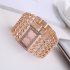 REALY Women s Quartz Diamond Case Alloy Bracelet Square Watch with Super Thin Hollow Strap Gold