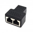 RJ45 Splitter <span style='color:#F7840C'>Adapter</span> 1 to 2 Dual Female Port CAT 5/CAT 6 LAN Ethernet Socket Splitter Connector <span style='color:#F7840C'>Adapter</span> black