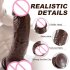 Realistic Dildo Huge Penis with Strong Suction Cup Vagina G spot Anal Simulate Big Cock with Curved Shaft Balls dark brown