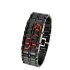 Red LED Metal Bracelet Metal Mens Watch