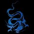 Reflective Dragon Totem Scratching Decals Car Stickers Full Body Car Head Styling Sticker blue